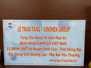 2022 - LỄ TRAO TẶNG ĐẤT XÂY VIỆN DƯỠNG LÃO - รูปภาพจาก Vinimex Group
