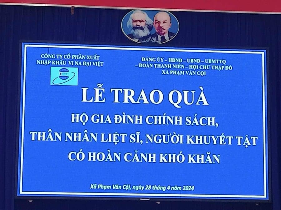 2024 - TRAO 50 PHẦN QUÀ TẠI XÃ CỘI NGUỒN, HUYỆN CỦ CHI - Tin tức từ Vinimex Group
